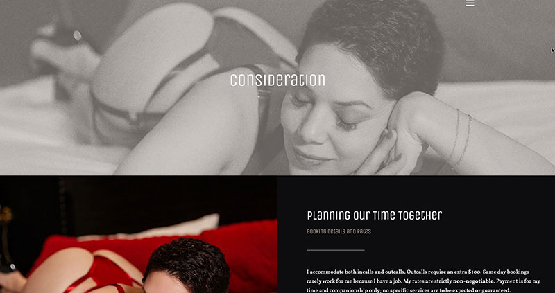 Escort website design